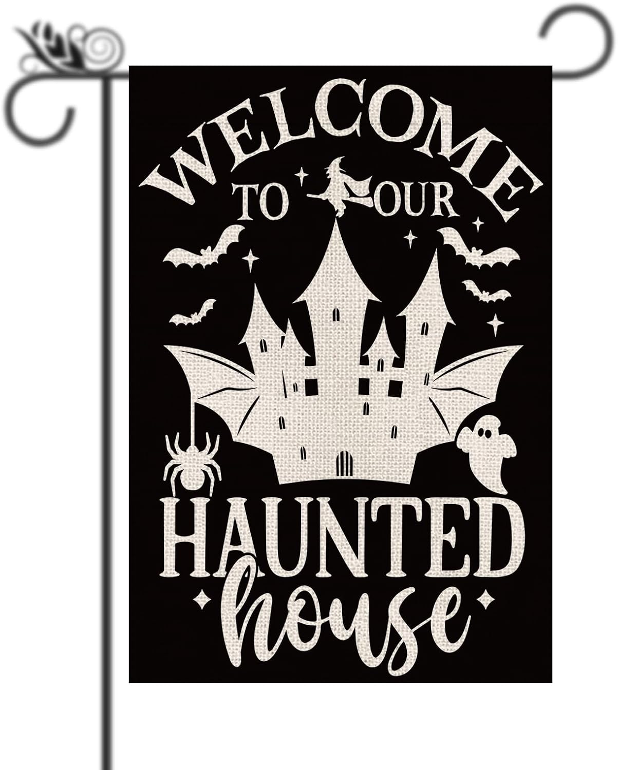 Outdoor Hunting House - Halloween Garden Flag Funny Welcome to