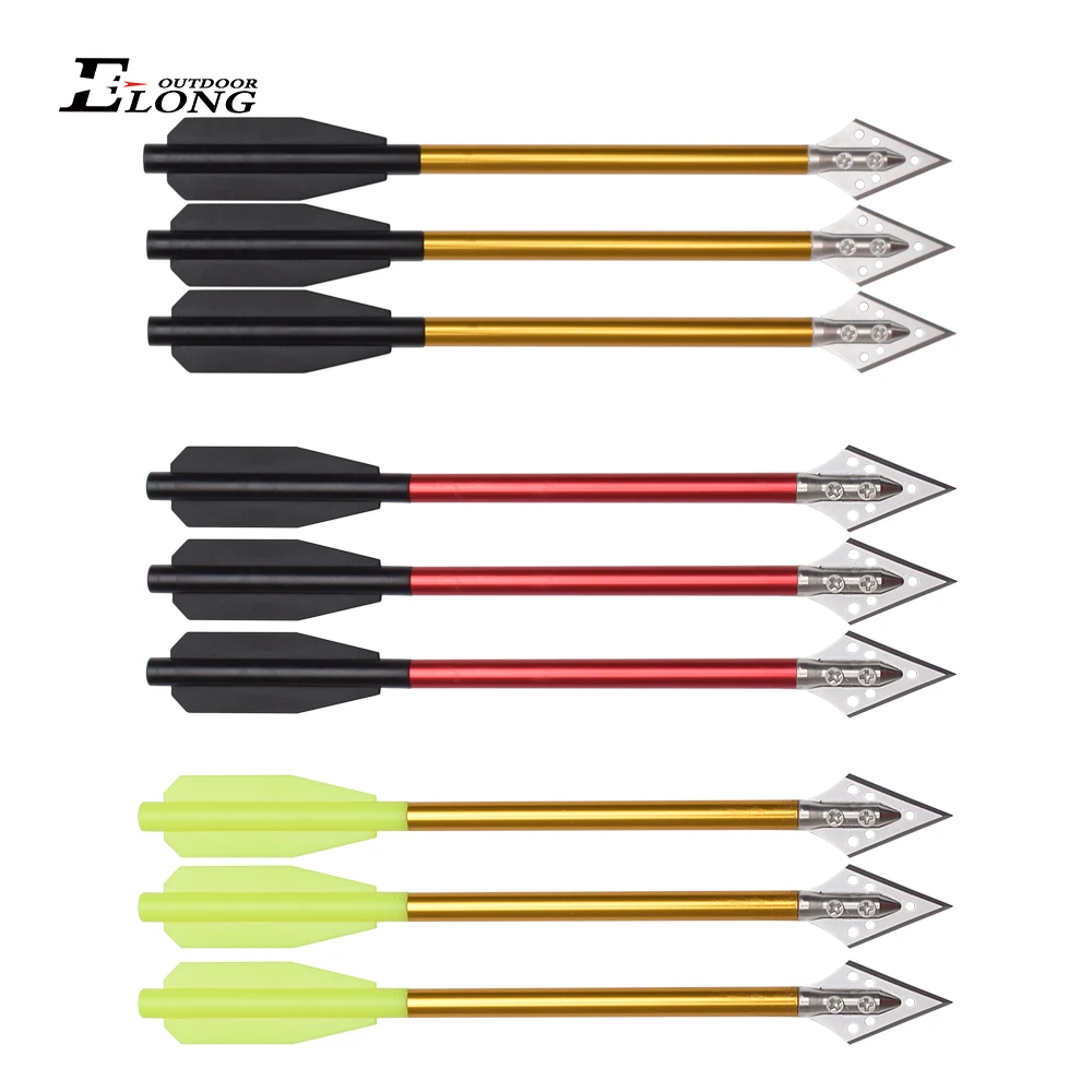 Crossbow Bolt Broadhead - 3PCS Aluminium Crossbow Bolts Arrows 6.5