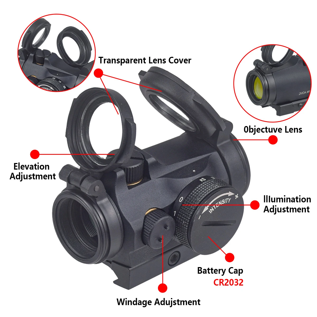 Tactical T01/02 2MOA Red Dot S - Outdoor Hunting Lab recension och pris