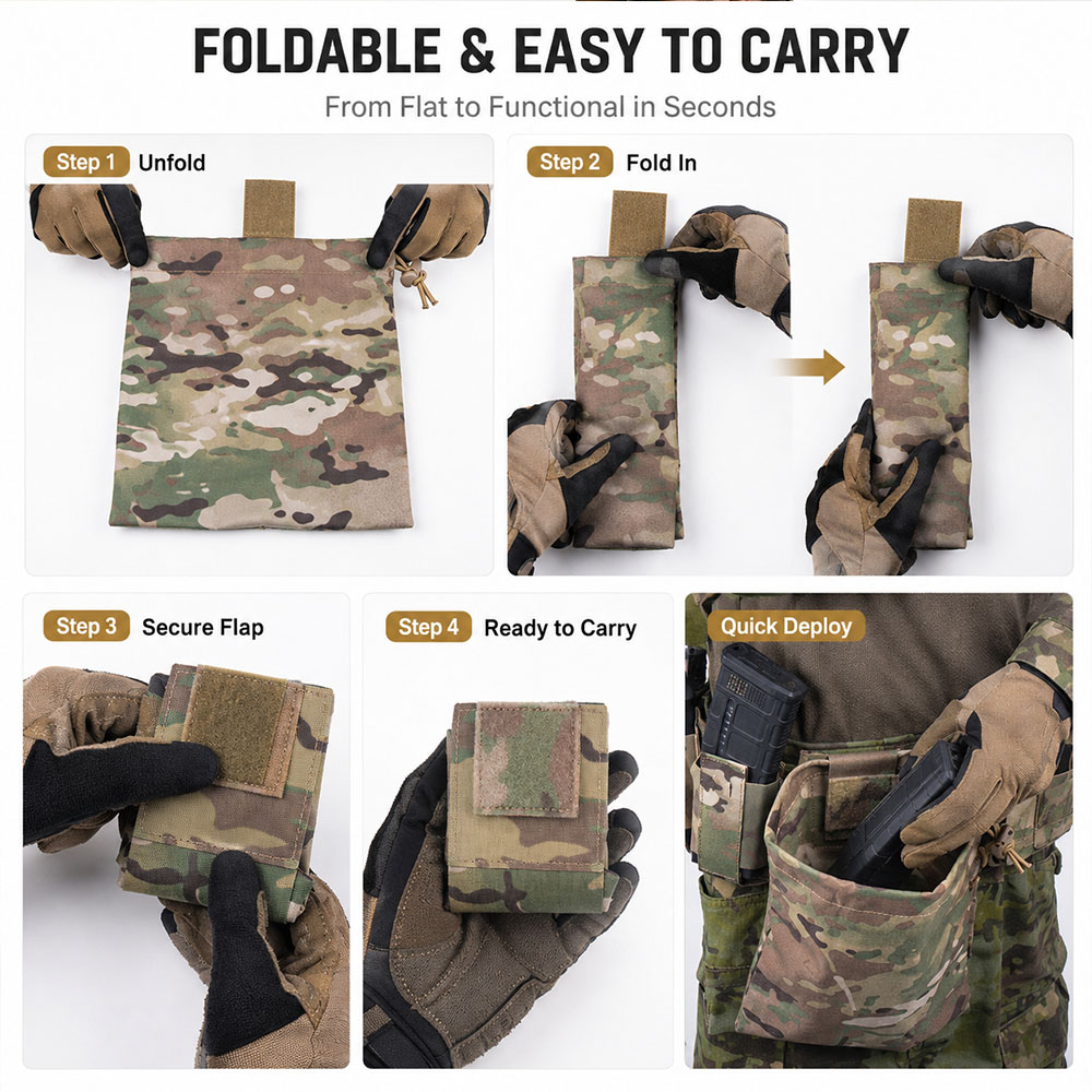 Tactical MOLLE Dump Pouch Fold - Outdoor Hunting Gear Storage recension och pris
