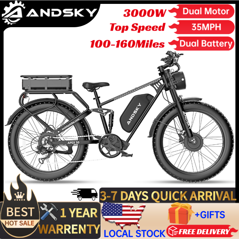 ANDSKY Apex50 AWD Electric Bik - Outdoor Hunting Bike recension och pris